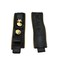 Military Style Shoulder Epaulet Black Gold Zipper Star Applique Accessory